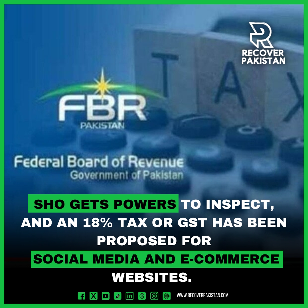 SHO gets powers to inspect, and an 18% tax or GST has been proposed for social media and e-commerce websites.